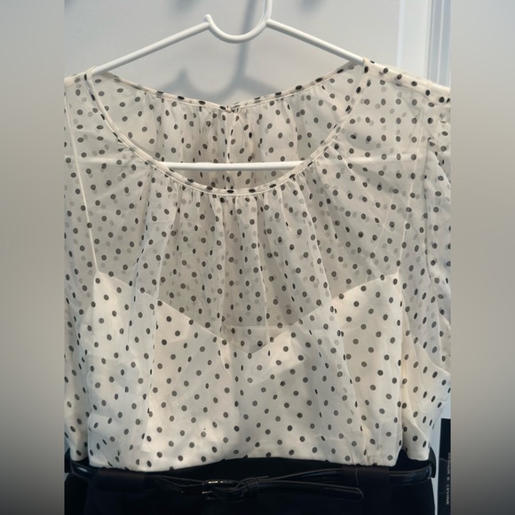 Tahari Elegant Black and White Polka Dot Women's Dress Size 10 - Picture 3 of 9